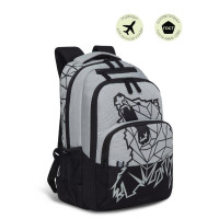 Рюкзак школьный Grizzly RU-230-2 Черный - серый