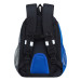 Рюкзак школьный подростковый Grizzly RB-259-1m Черный - синий - серый