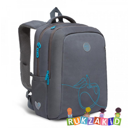 Рюкзак школьный Grizzly RG-166-3 Серый