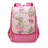 Рюкзак школьный с ортопедической спинкой Grizzly RA-977-2 Зайчики Розовый