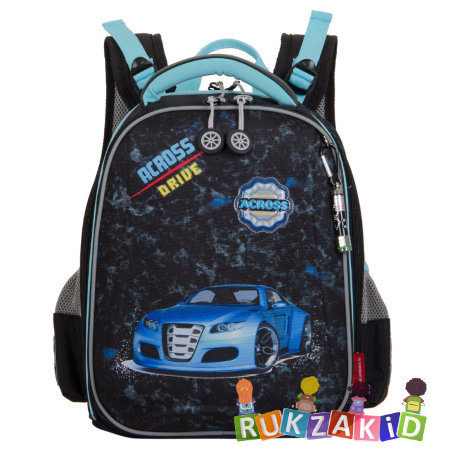 Рюкзак школьный Across ACR19-292-01 Синяя машина