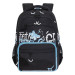 Рюкзак школьный Grizzly RB-354-3 Черный - голубой