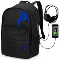 Молодежный рюкзак Skyname 80-48 Черный с синим