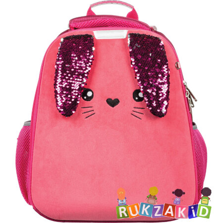 Ранец рюкзак школьный N1School Basic Bunny Ярко-розовый