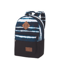 Молодежный рюкзак Asgard Р-5333 Дизайн Черный - Полосы черно - сине - белые