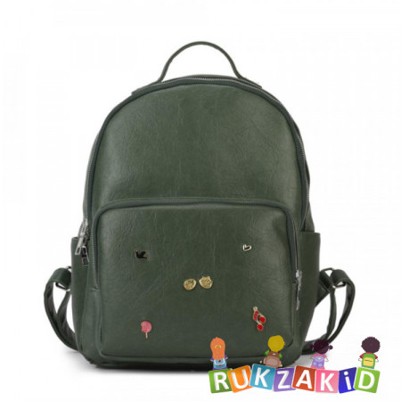 Женский рюкзак из экокожи Ors Oro DS-988 Хаки зеленый