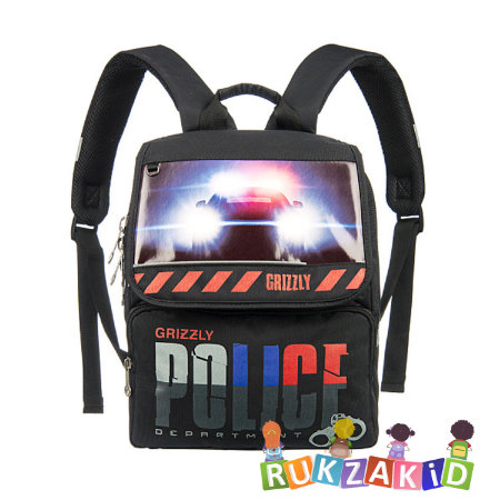 Рюкзак школьный Grizzly RA-454-1 Police Черный