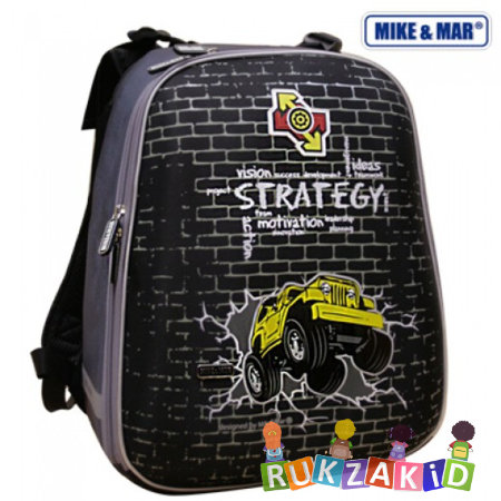 Школьный рюкзак Mike Mar 1008-71 Стратегия Черный
