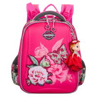 Рюкзак школьный Across ACR19-292-06 Цветы и бабочка + мешок