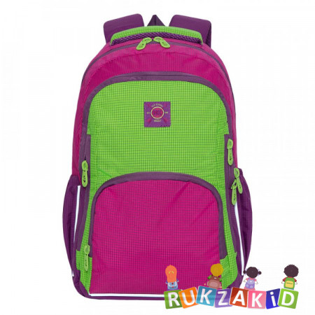 Рюкзак молодежный Grizzly RD-143-3 Фиолетовый - салатовый