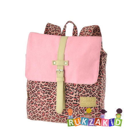 Рюкзак для девушки Asgard розовый леопард P-5543