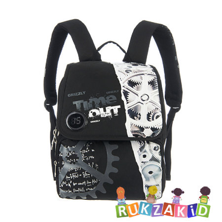 Рюкзак школьный Grizzly RA-454-2 Time Out Черный - серый