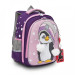 Ранец школьный Grizzly RAz-186-4 Пингвин Фиолетовый - розовый