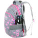 Рюкзак для подростка Across G15-1 Flowers серо-розовый