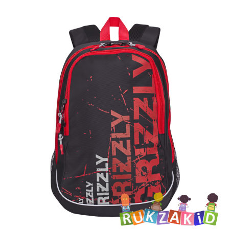 Молодежный рюкзак Grizzly RU-721-1 Черный - красный