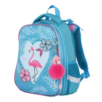 Ранец рюкзак школьный BRAUBERG PREMIUM Flamingo