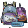 Ранец - рюкзак школьный с наполнением Across ACR22-178-4 Танк