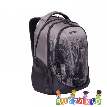 Рюкзак молодежный Grizzly RU-037-41 Серый