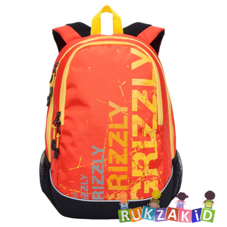 Молодежный рюкзак Grizzly RU-721-1 Черный - оранжевый