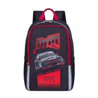 Рюкзак школьный для мальчиков Grizzly RB-863-1 Черный - красный