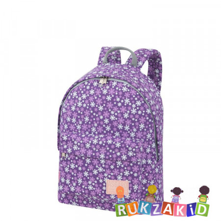 Рюкзак для девушки Asgard Р-5137Х Снежинки фиолетовый