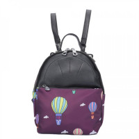 Мини сумка рюкзак женский​ Ors Oro DS-0021 Воздушные шары на фиолетовом