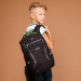 Рюкзак школьный Grizzly RB-250-4 Черный - салатовый