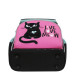 Ранец школьный с мешком для обуви Grizzly RAm-384-1 Черный - розовый