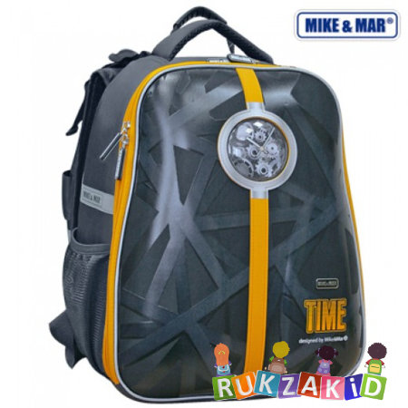 Рюкзак школьный Mike Mar 1008-82 Время Черный/ желтый