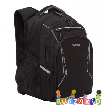 Рюкзак школьный Grizzly RB-250-4 Черный - черный