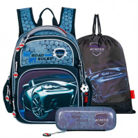 Ранец - рюкзак школьный с наполнением Across ACR22-178-1 Авто