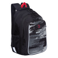 Рюкзак школьный для мальчика Grizzly RB-252-3f Черный - серый