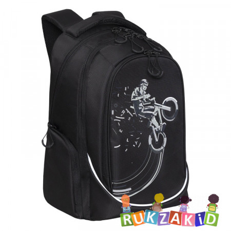 Рюкзак молодежный Grizzly RU-335-1 Черный - серый
