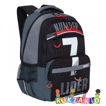 Рюкзак школьный Grizzly RB-254-2 Черный - красный