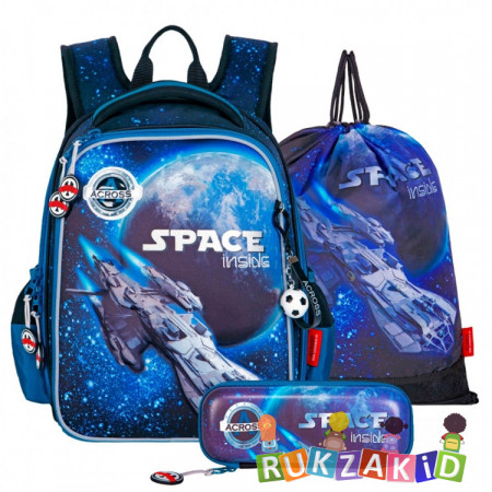 Рюкзак школьный с наполнением Across ACR22-392-1 Space