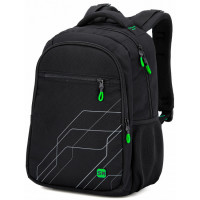 Рюкзак молодежный Skyname 90-124 Черный с зеленым