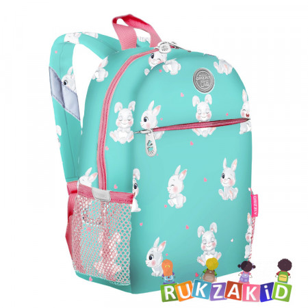 Рюкзак для ребенка Grizzly RK-276-4 Зайчики Мятный