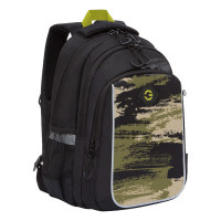 Рюкзак школьный для мальчика Grizzly RB-252-3 Черный - хаки