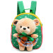 Детский рюкзачок с игрушкой Мишка в юбочке зеленый