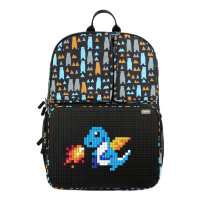 Пиксельный школьный рюкзак Upixel Joyful Kiddo WY-A026 Черный с рисунком