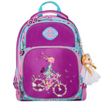 Ранец-рюкзак школьный Across ACR18-178A-7 Велосипедистка + мешок